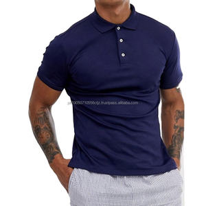 Polos de manga corta de verano de algodón de seda suave con logotipo bordado personalizado de alta calidad, polos de talla grande para hombres - Product Image 3