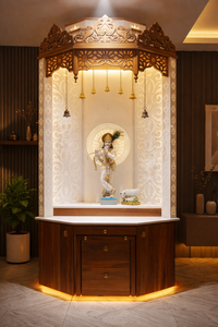 ผู้ผลิตหิ้งไม้สักดีไซน์ทันสมัย รับสั่งทำหิ้งไม้แกะสลักด้วยเลเซอร์ ดีไซน์พิเศษรูปพระพิฆเนศ หิ้งบูชาไม้สีน้ำตาล สำหรับใช้ในสหรัฐอเมริกา - Product Image 4