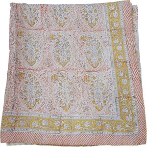 Silkgram Traditional Indian Cotton <b>Quilt</b> Floral Pattern Hand Wash Folded Classic Eco-Friendly 300tc All-Season Home Decor <b>Throw</b> - Product Image 4
