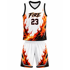 Ensemble d'uniformes de basketball personnalisés, vêtements d'équipe sur mesure avec impression par sublimation et tissu respirant - Product Image 1