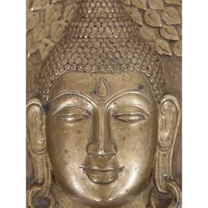 Bouddha en laiton de 9 pouces, décoration murale de style ferme - Product Image 1