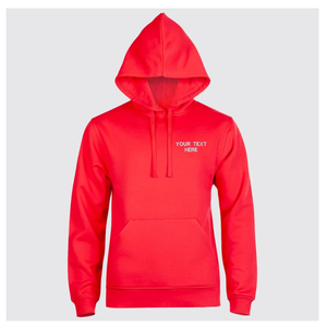 Sweat-shirt à capuche rouge pour homme, coupe classique, en molleton de coton, couleur unie, avec poche, pour l'automne - Product Image 3