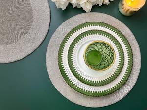 Embroidered Bohemian <b>Round</b> Polyester Cotton Table Placemat-Elegant Luxury Dining <b>Mat</b> Washable & Eco-Friendly Handmade - Product Image 4