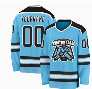 Custom <b>Ice</b> Hockey Jersey Men Long Sleeve Sublimated Print Moisture Wicking Polyester VNeck Adult Uniform - Product Image 6