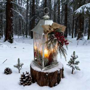 Farol Metálico Navideño Hecho a Mano para Todas las Estaciones, Portavelas Clásico, Decoración para el Hogar, Portavelas de Hierro - Product Image 4