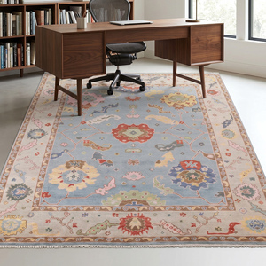Alfombra de Lana Anudada a Mano de Primera Calidad, con Pelo Plano, Diseño Floral Multicolor, Alfombra Clásica de Larga Duración para Sala de Estar - Product Image 3