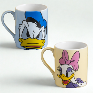 Duck Donald Cartoon Ceramic Coffee <b>Mugs</b> Blue <b>Yellow</b> Handle Screen Printing Dishwasher Safe Customized Packaging Home Drinkware - Product Image 4