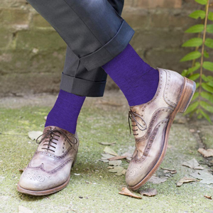 Calcetines Deportivos Largos y Elegantes de Color Morado, Fabricados en Pakistán, de Alta Calidad, para Hombre y Mujer, Talla Personalizada, Logotipo, Color Azul, MOQ 10 Pares - Product Image 6