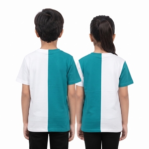 Unisex Children Half <b>Heart</b> Design Leisure Tops Two Tone Crew Neck Short Sleeve <b>T</b> <b>Shirts</b> for Kids Casual Wear Wholesale Supplier - Product Image 6