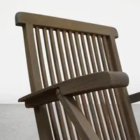 Fauteuil pliant en bois d'extérieur, couleur gris rustique, pour restaurant et salle à manger, mobilier de salle à manger