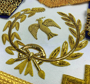Delantal de Gran Oficial Azul Rey con Bordado a Mano, Regalia Masónica, Delantal Ceremonial Premium para Logia - Product Image 5