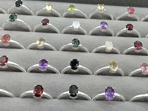 Natural Assorted Gemstone Brass Silver Plated Bezel Setting <b>Rings</b> Handmade <b>Statement</b> <b>Rings</b> Unisex Wholesale Fashion Bulk <b>Ring</b> - Product Image 4