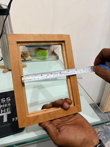 Cadre photo de mariage en MDF fait à la main avec bordure dorée, taille personnalisée, style vintage, cadre photo décoratif de haute qualité - Product Image 3