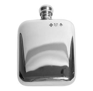 Flacon à liqueur classique de luxe en acier inoxydable avec surface lisse et brillante, construction robuste, design portable pour spiritueux et liqueurs - Product Image 2