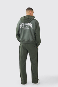 Sudadera con capucha verde oversize para hombre, estilo boxy, con lavado ácido, bordada, de felpa, efecto desgastado, streetwear, con logo personalizado, 100% algodón, Y2K - Product Image 2