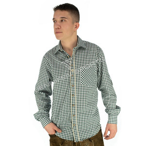 Chemise décontractée à manches longues pour homme en coton à carreaux, col rabattu, motif écossais, respirante, pour l'automne - Product Image 4