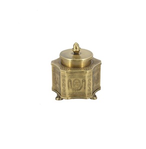 Decorative Metal Dry Fruit Container with <b>Mirror</b> Finish Lid and Textured Body for Modern Interior Styling - Product Image 3