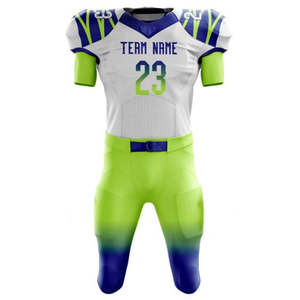 Uniforme de Fútbol Americano al por Mayor para Hombres Adultos, Transpirable, de Manga Corta, con Logotipo Personalizado, Ropa de Entrenamiento para Equipos, Uniforme de Club 100% - Product Image 1