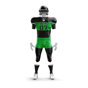 Ensemble de maillots et shorts de football américain pour jeunes universitaires W4G personnalisés, 100% polyester, antibactérien, anti-UV, respirant, séchage rapide - Product Image 1