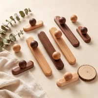 Poignées de meubles en bois de noyer personnalisées, boutons de tiroir, poignées de porte et de fenêtre modernes pour armoires de cuisine, écologiques et durables