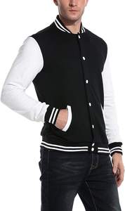 Veste universitaire au design classique pour homme, décontractée, à blocs de couleur, boutonnée, pour le printemps, l'automne, l'école et les activités de plein air - Product Image 3