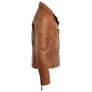 Veste en cuir pour homme tendance et très demandée, imperméable, avec fermeture éclair sur le devant, manches longues - Product Image 6