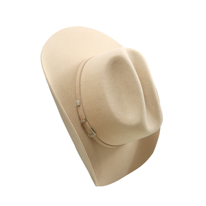 Sombrero de Vaquero a Rayas de Lana Beige, Unisex, Casual, de Ala Ancha, para Primavera/Verano, Playa, 56-58CM, 2026 - Product Image 1
