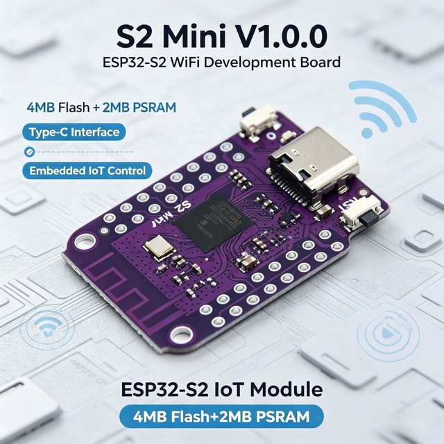 FYX Stock ESP32-S2 Mini V1.0.0 WiFi Development Board 4MB Flash 2MB PSRAM IoT Embedded Module for Smart Home