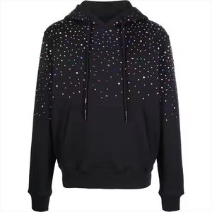 เสื้อฮู้ดซิปผู้ชายคุณภาพสูง ประดับเพชรเทียม พิมพ์โลโก้ตามสั่ง สีสันหลากหลาย สไตล์สตรีทแวร์ ทรงปกติ แฟชั่นล่าสุด - Product Image 4