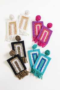 Taco Tuesday Beaded Drop <b>Earrings</b> Women's Party Jewelry Gold Plated Cute Food Shape <b>Earrings</b> - Product Image 4