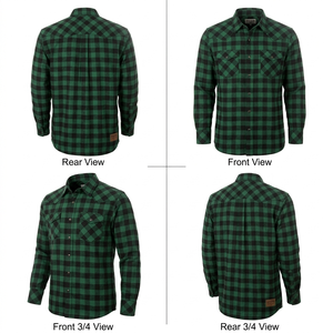 Chemise en flanelle pour moto avec doublure en Kevlar personnalisée 2025 pour hommes, chemise de moto blindée en aramide, OEM ODM en gros - Product Image 3