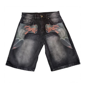 Comfort Casual Fashionable Slim Fit Jean <b>Short</b> Denim Wide Leg <b>Shorts</b> for Summer - Product Image 5