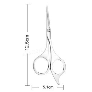 Ciseaux à sourcils en acier inoxydable, ciseaux pour cils, poils du visage, poils du nez, ciseaux multi-usages pour la coupe des cheveux, ciseaux de beauté et de maquillage - Product Image 5