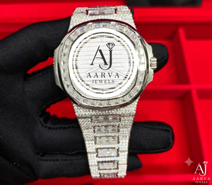Montre à bracelet en acier inoxydable de 18 mm avec cadran argenté, mouvement mécanique Miyota, incrustation de diamants, boîtier carré, style bijou, cadeau - Product Image 2
