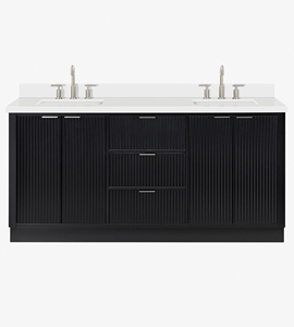 Meuble de salle de bain OEM Phoebe 73 pouces avec double vasque, 2 options de finition, directement de l'usine au Vietnam - Product Image 1