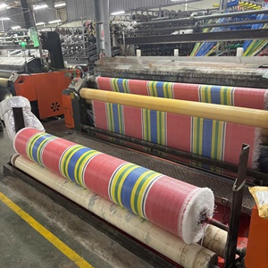 K <b>Tarp</b> STT 02 Striped HDPE Tarpaulin Sheet 2x100m Roll Waterproof UV Resistant Matte Surface Red Blue Yellow Green Stripes - Product Image 2