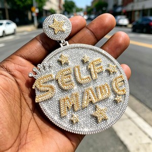 Colgante de Letra Personalizada con Moissanita y Engaste de Garra, Plata 925 Bañada en Rodio, Estilo Iced Out Hip Hop para Hombre - Product Image 5