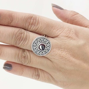 แหวน925แท้สีแดงเข้มตัดโกเมนสีแดงเข้มเครื่องประดับอัญมณีสีแดงเข้มจากธรรมชาติสำหรับงานแต่งงาน - Product Image 4