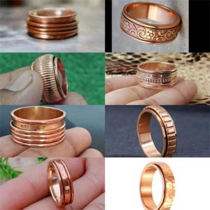 Healing High Quality <b>Spinner</b> <b>Ring</b> Handmade Fashion Pure Copper Meditation <b>Spinner</b> <b>Rings</b> Wedding Gift - Product Image 2