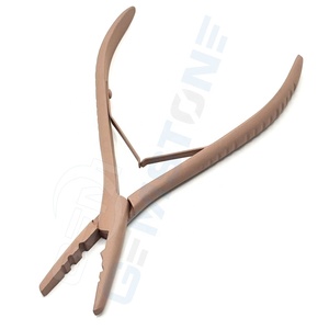 Pince multifonction professionnelle en acier inoxydable pour extensions capillaires, 7 pouces, 2 trous, pour micro-anneaux et perles, 1,5 mm et 3 mm, pour salon de coiffure - Product Image 2