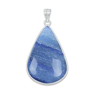 Pendentif en pierre de quartz bleu naturel en gros, formes multiples, pour la fabrication de colliers, bracelets et bijoux DIY - Product Image 4