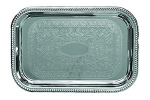 Bandeja Redonda Metálica Exclusiva, Bandeja Decorativa para Servir Alimentos, Bandeja Artesanal India para Organizar la Encimera del Baño - Product Image 5