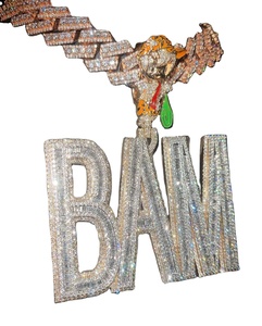 Stunning Children's Cuban <b>Chain</b> Hip Hop Pendant Crafted Care Features Moissanite <b>Diamonds</b> Sterling Silver Elegant Radiant - Product Image 1