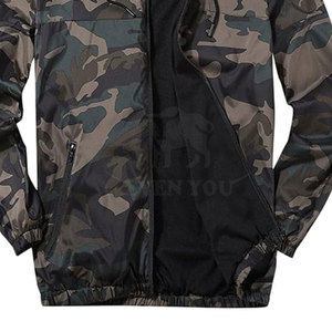 Veste coupe-vent en nylon et polyester camouflage, veste coupe-vent camouflage de qualité supérieure, veste coupe-vent camouflage décontractée - Product Image 4