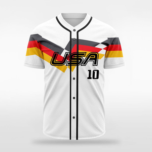 Camiseta de Béisbol Sublimada Transpirable para Hombre, Diseño Personalizado de Equipo, Uniforme Deportivo con Botones Completos para Uso en Múltiples Deportes - Product Image 5