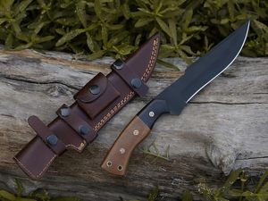 มีดแทคติคอลขนาด 12 นิ้ว ใบมีดแบบ Fixed Blade มีดเอาตัวรอดแบบ Full Tang มีดล่าสัตว์กลางแจ้ง ด้ามไม้ จำหน่ายส่งในสหรัฐอเมริกาและยุโรป - Product Image 4