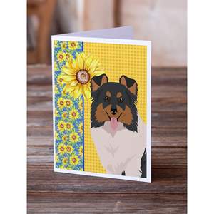 ซองการ์ดเปล่า8ใบพร้อมซองจดหมาย5x7ขนาด A7ขนาดเท่าซองใส่บัตรอวยพรลายดอกทานตะวันแบบแปลกๆในฤดูร้อน - Product Image 2