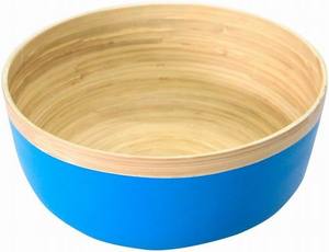 ชามสลัดทำด้วยมือทำจากไม้ไผ่ม้วนธรรมชาติสีที่ไม่ซ้ำกันเป็นมิตรกับสิ่งแวดล้อมหรูหรารับประทานอาหารเพื่อสุขภาพ - Product Image 2