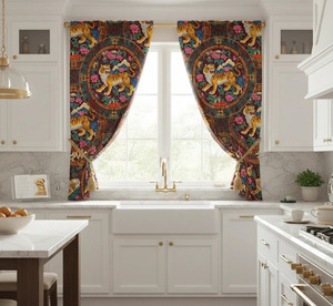 Custom Nature Bird Floral <b>Window</b> Curtains Dense Botanical Pattern 70% Light Blocking Decorative Curtain Panels for Living Room - Product Image 2