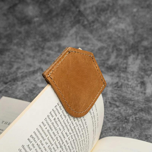 Handcrafted Genuine Leather <b>Bookmark</b> Vintage Style Real Leather Corner <b>Bookmark</b> Personalized Page Marker - Product Image 3